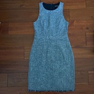 Banana Republic blue and white tweed dress
